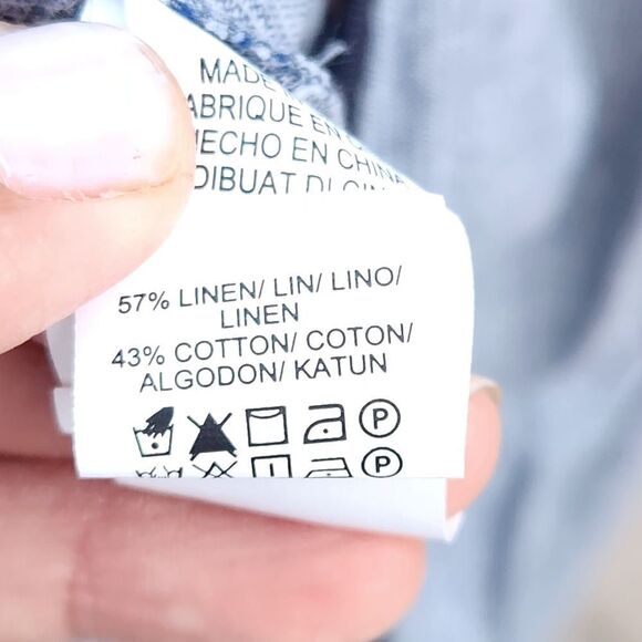 Lucky brand wide leg linen blend jumpsuit - Picture 2 of 8